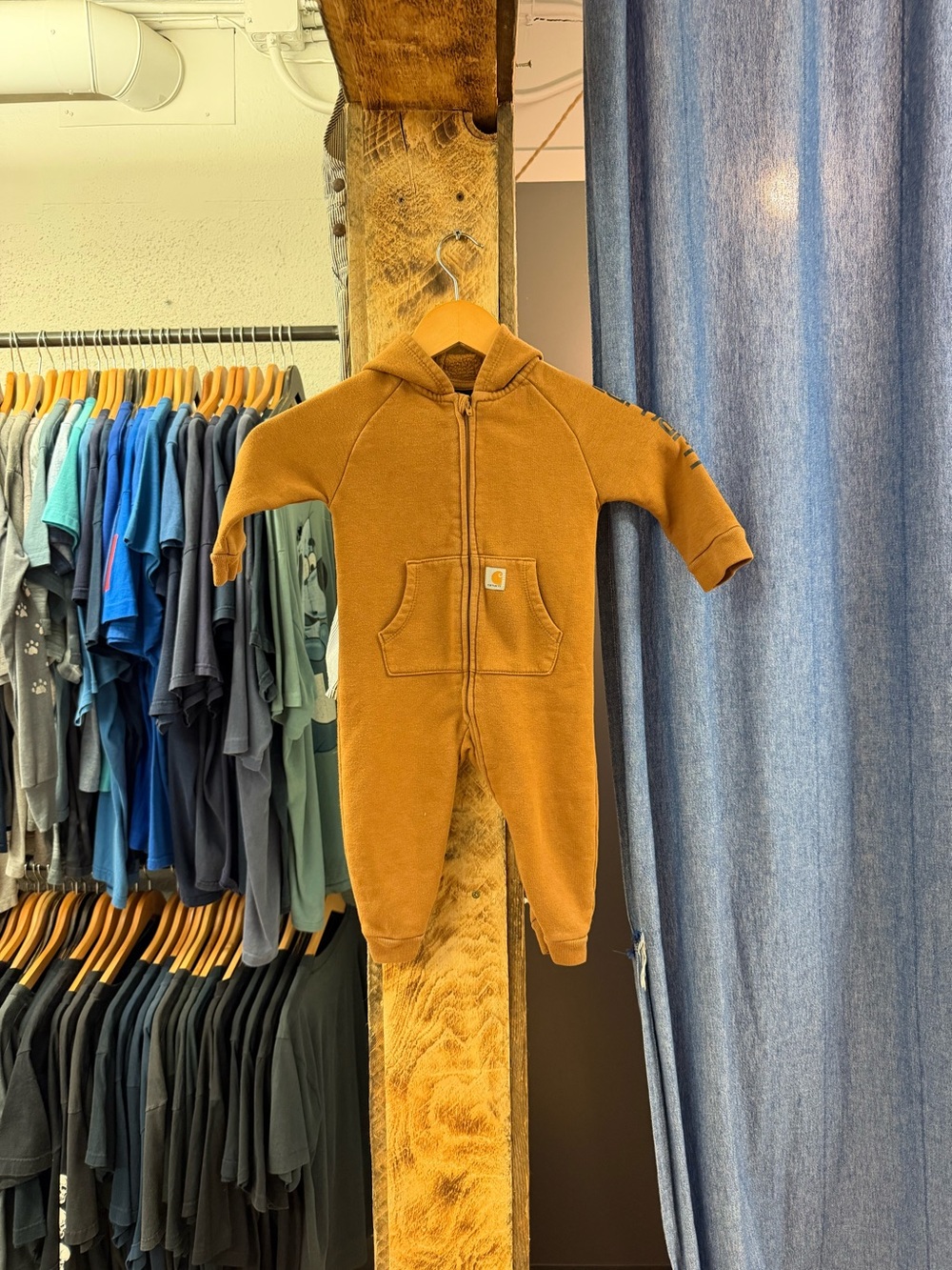 Vintage Carhartt Brown Hooded Kids One-Piece